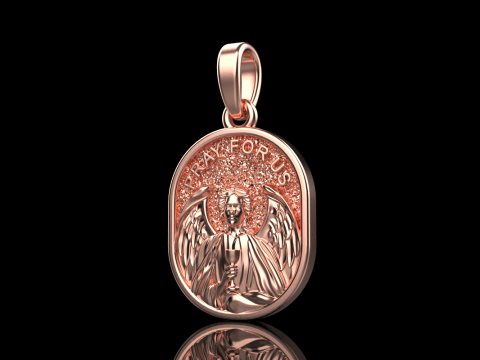 Pray for us pendant archangel Raphael model 988 3D प्रिंट मॉडल