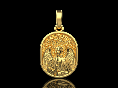 Pray for us pendant archangel Raphael model 988 3D प्रिंट मॉडल