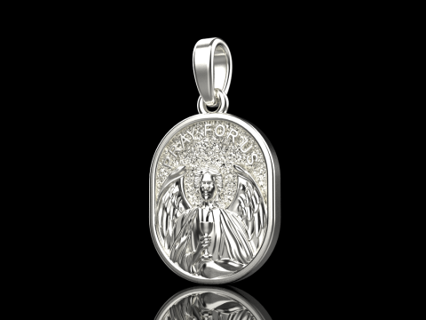 Pray for us pendant archangel Raphael model 988 3D प्रिंट मॉडल