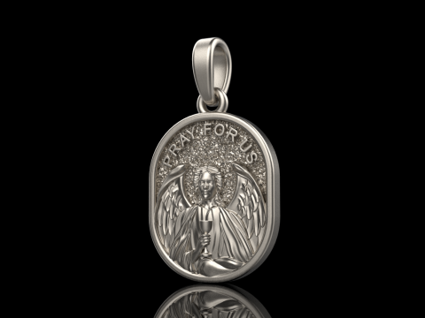 Pray for us pendant archangel Raphael model 988 3D प्रिंट मॉडल