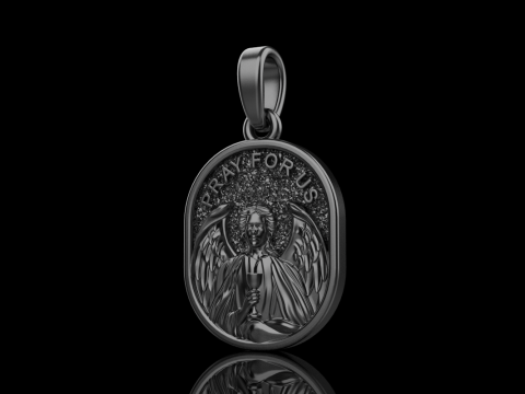 Pray for us pendant archangel Raphael model 988 3D प्रिंट मॉडल