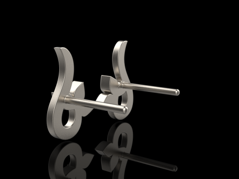 Stud earring model 987 3D Принт Модель