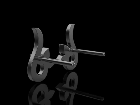 Boucle d'oreille mod&egrave;le 987 Modèles 3D en vedette