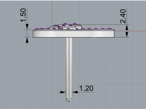 Boucle d'oreille mod&egrave;le 987 Modèles 3D en vedette
