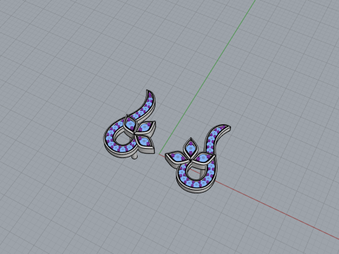 Stud earring model 987 3D Принт Модель