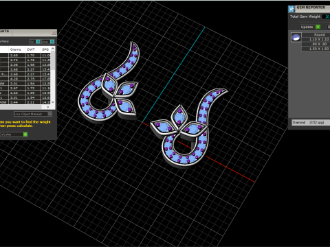 Stud earring model 987 3D Принт Модель