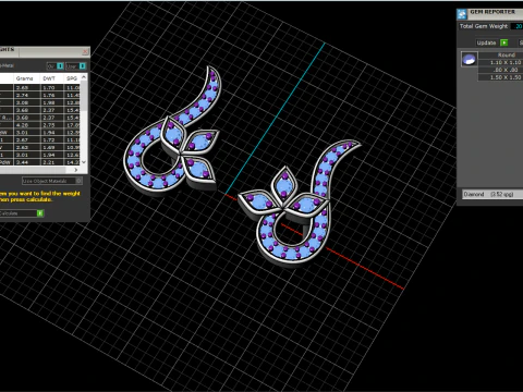 Boucle d'oreille mod&egrave;le 987 Modèles 3D en vedette