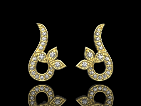Stud earring model 987 3D Принт Модель
