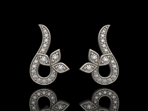 Stud earring model 987 3D Принт Модель
