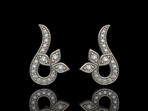 Boucle d'oreille mod&egrave;le 987 Modèles 3D en vedette