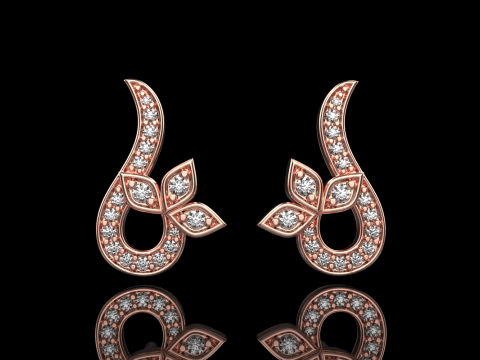 Stud earring model 987 3D Принт Модель