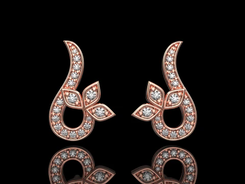 Boucle d'oreille mod&egrave;le 987 Modèles 3D en vedette