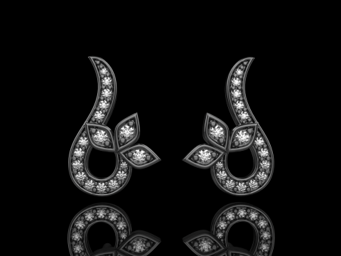 Stud earring model 987 3D Принт Модель