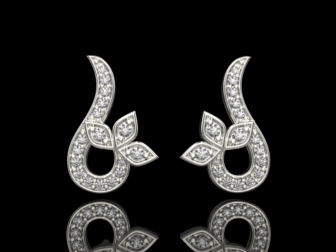 Stud earring model 987 3D Принт Модель