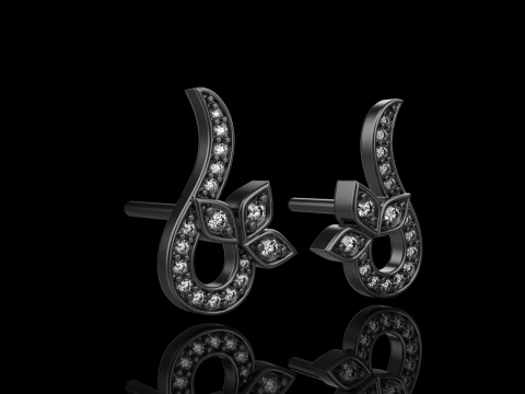 Stud earring model 987 3D Принт Модель