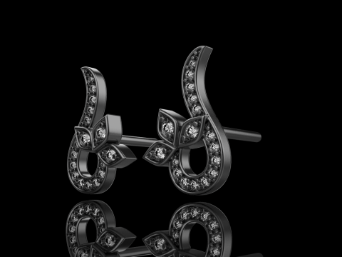 Stud earring model 987 3D Принт Модель