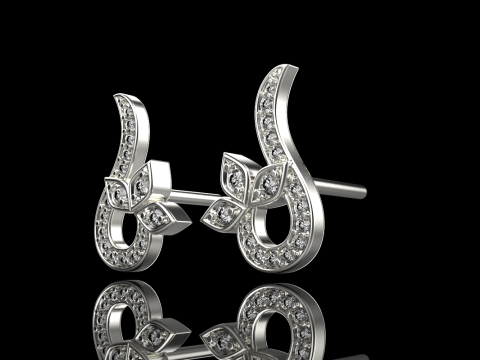Stud earring model 987 3D Принт Модель