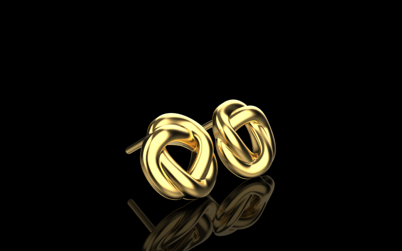 Stud earring model 986 Modelo de impresión 3D .c4d .max .obj .3ds .fbx .stl .blend