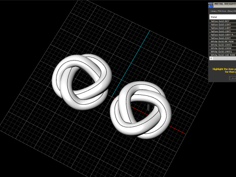 Stud earring model 986 Modelo de impresión 3D