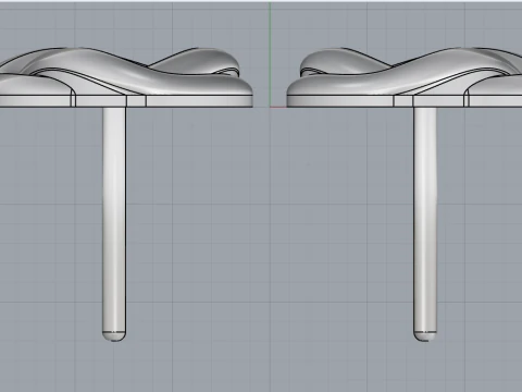 Boucle d'oreille mod&egrave;le 986 Modèles 3D en vedette