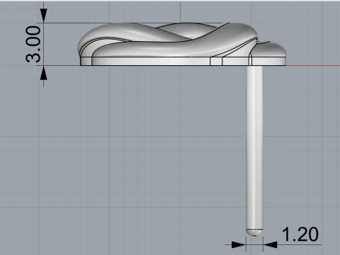 Boucle d'oreille mod&egrave;le 986 Modèles 3D en vedette