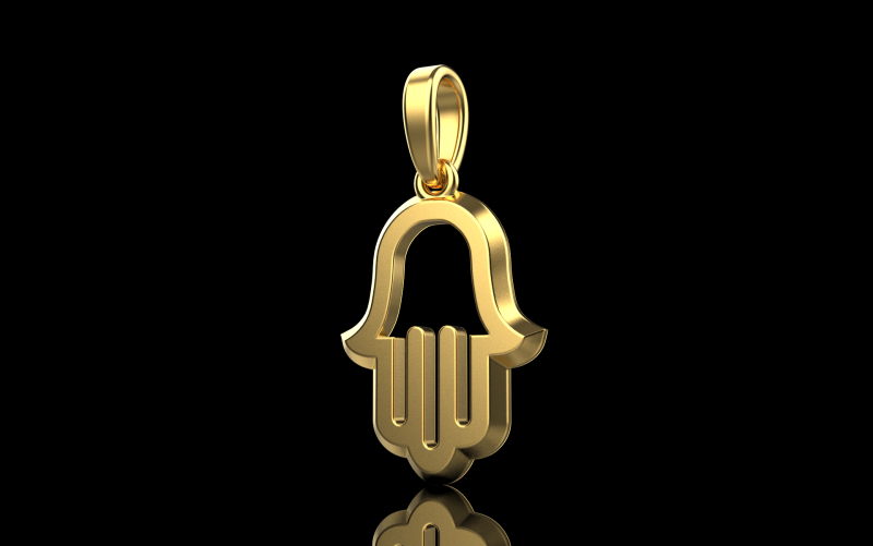 Hamsa pendant model 985 Modèles 3D en vedette .c4d .max .obj .3ds .fbx .stl .blend