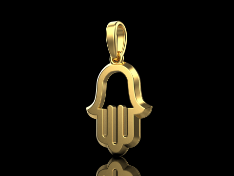 Hamsa pendant model 985 3D Baskı Modeli