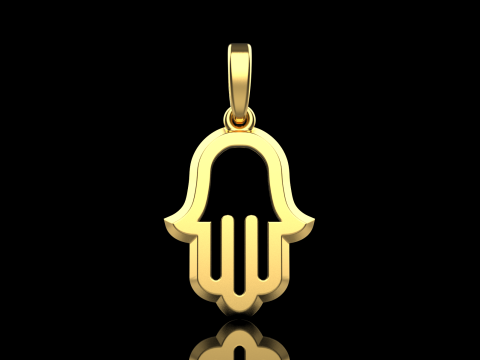 Hamsa pendant model 985 Modèles 3D en vedette