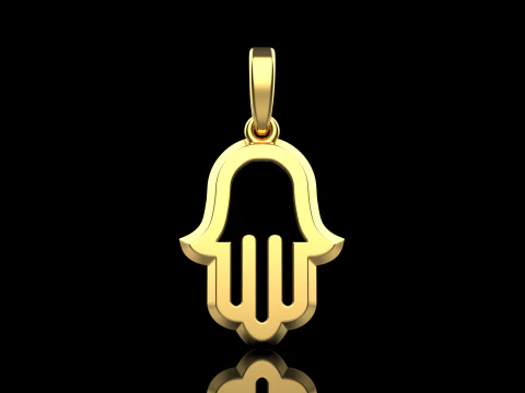 Hamsa pendant model 985 3D Print Model