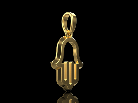 Hamsa pendant model 985 Modèles 3D en vedette