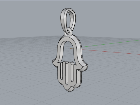 Hamsa pendant model 985 Modèles 3D en vedette