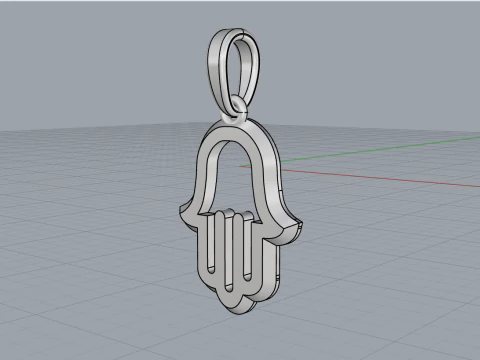Hamsa pendant model 985 3D Print Model