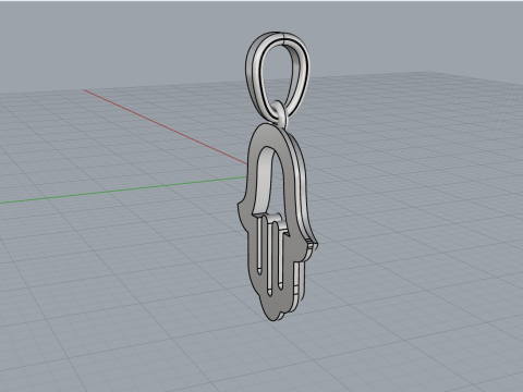 Hamsa pendant model 985 Modèles 3D en vedette