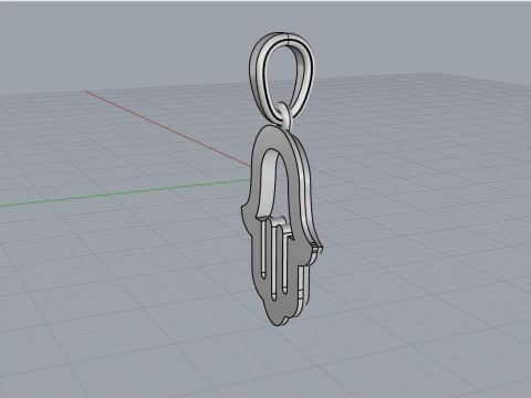 Hamsa pendant model 985 3D Print Model