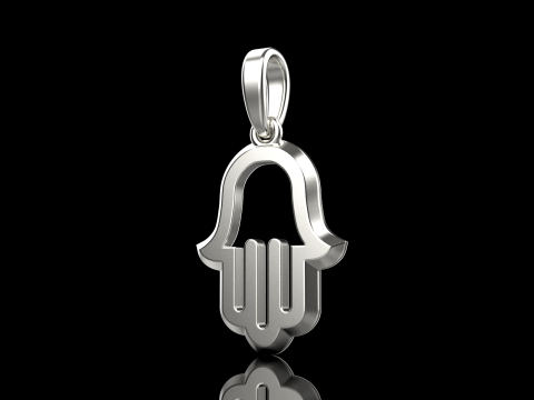 Hamsa pendant model 985 Modèles 3D en vedette