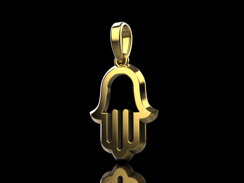 Hamsa pendant model 985 Modèles 3D en vedette