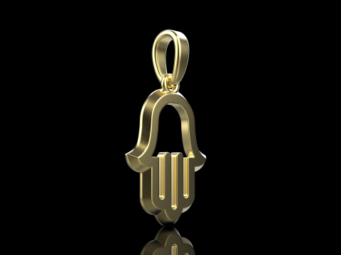 Hamsa pendant model 985 Modèles 3D en vedette
