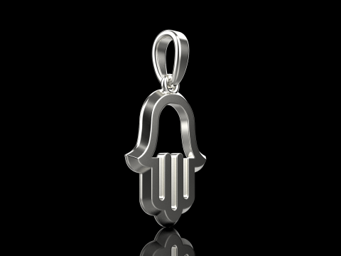 Hamsa pendant model 985 Modèles 3D en vedette