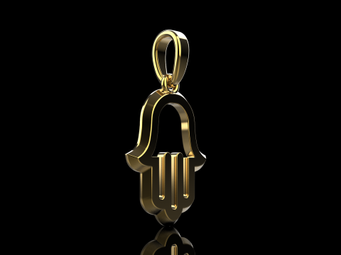 Hamsa pendant model 985 Modèles 3D en vedette