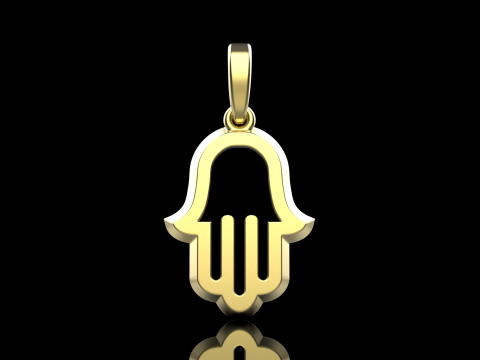 Hamsa pendant model 985 Modèles 3D en vedette