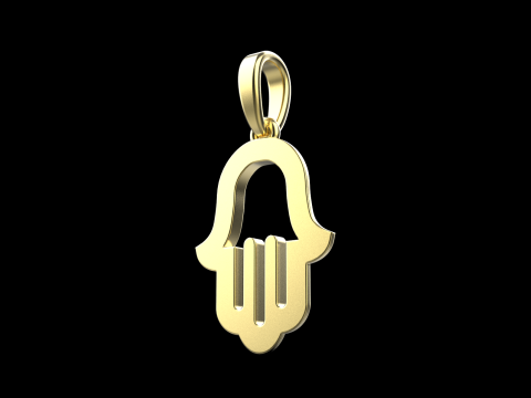 Hamsa pendant model 985 Modèles 3D en vedette