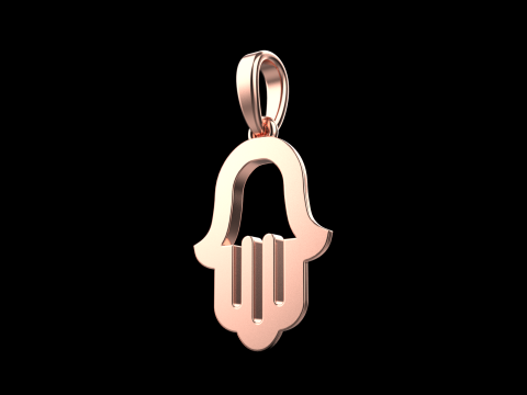 Hamsa pendant model 985 Modèles 3D en vedette