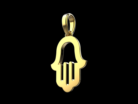 Hamsa pendant model 985 Modèles 3D en vedette