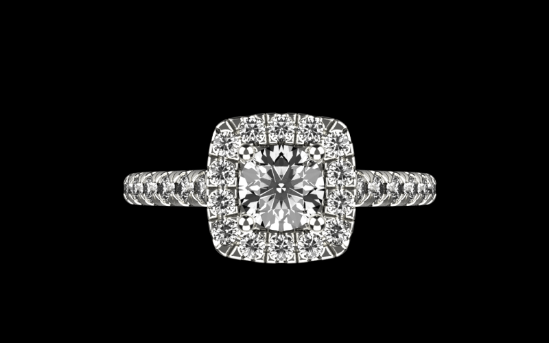 Engagement ring model 984 3D Baskı Modeli .c4d .max .obj .3ds .fbx .stl .blend