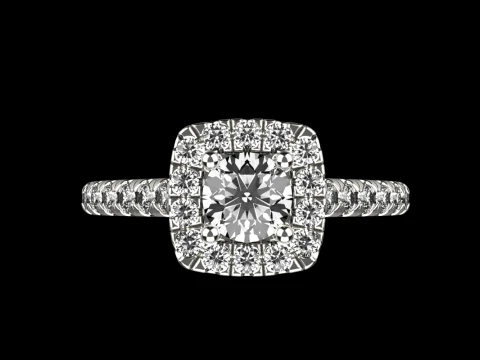 订婚戒指型号 984 3D 打印模型