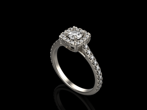 Engagement ring model 984 3D Baskı Modeli
