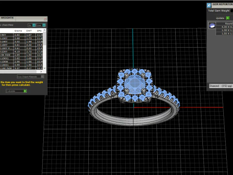 Engagement ring model 984 3D Print Model