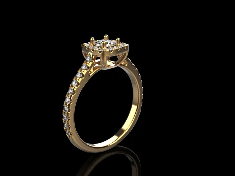 Engagement ring model 984 3D Print Model