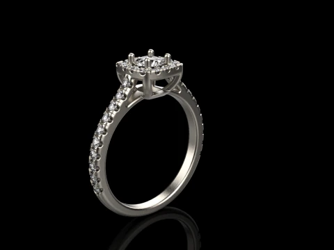 Engagement ring model 984 3D Print Model