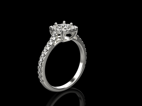 Engagement ring model 984 3D Baskı Modeli